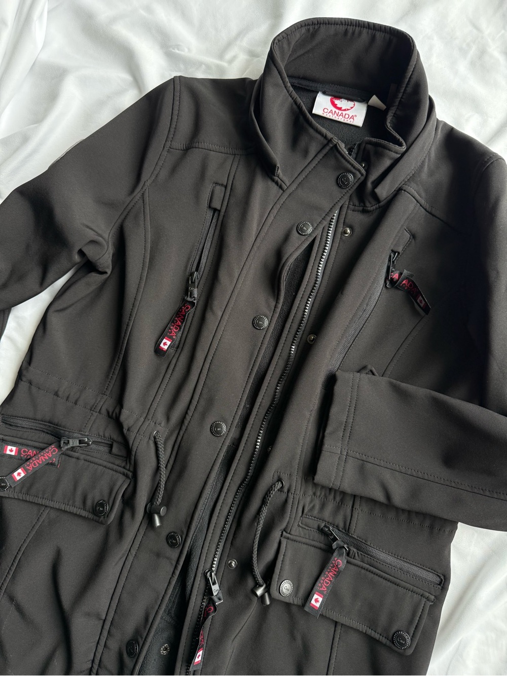 Black Women's Softshell Jacket - Picture 2 of 2